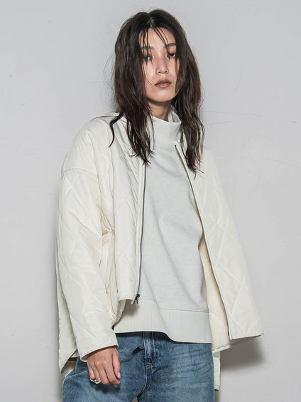 キルティング×フェイクファーリバーシブルブルゾン