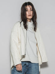 キルティング×フェイクファーリバーシブルブルゾン