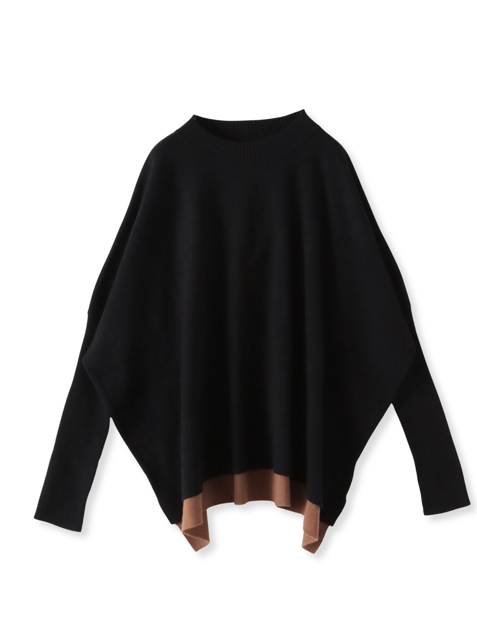 【WEB限定】”前後で印象が変わる”ドルマンバイカラーニット