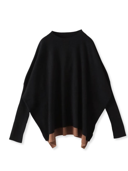 【WEB限定】”前後で印象が変わる”ドルマンバイカラーニット