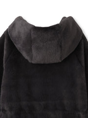 フェイクファーフーディショートコート≪手洗い可能≫