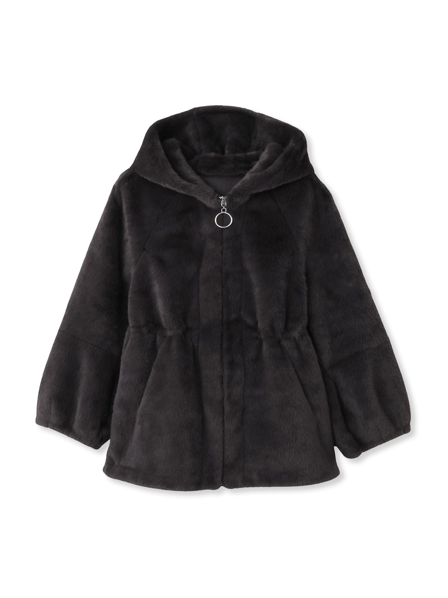 フェイクファーフーディショートコート≪手洗い可能≫