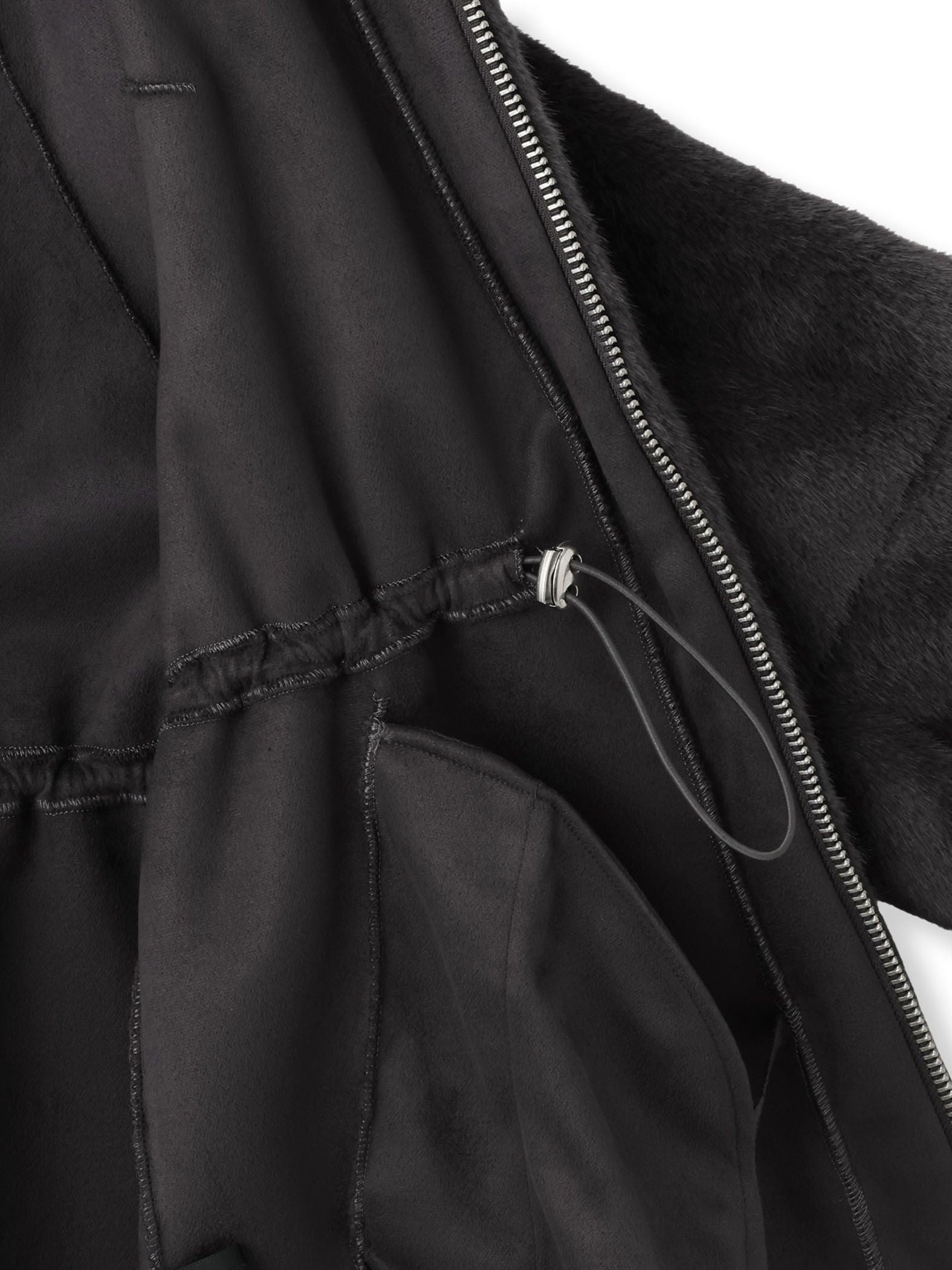 フェイクファーフーディショートコート≪手洗い可能≫