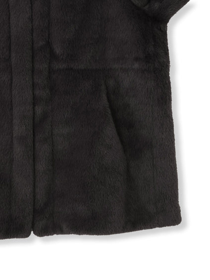 フェイクファーフーディショートコート≪手洗い可能≫