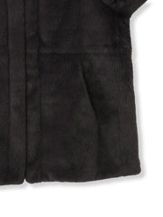 フェイクファーフーディショートコート≪手洗い可能≫