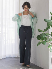 【WEB限定/+5cm丈長め】【極・名品パンツ】シェルタリングワイドパンツ