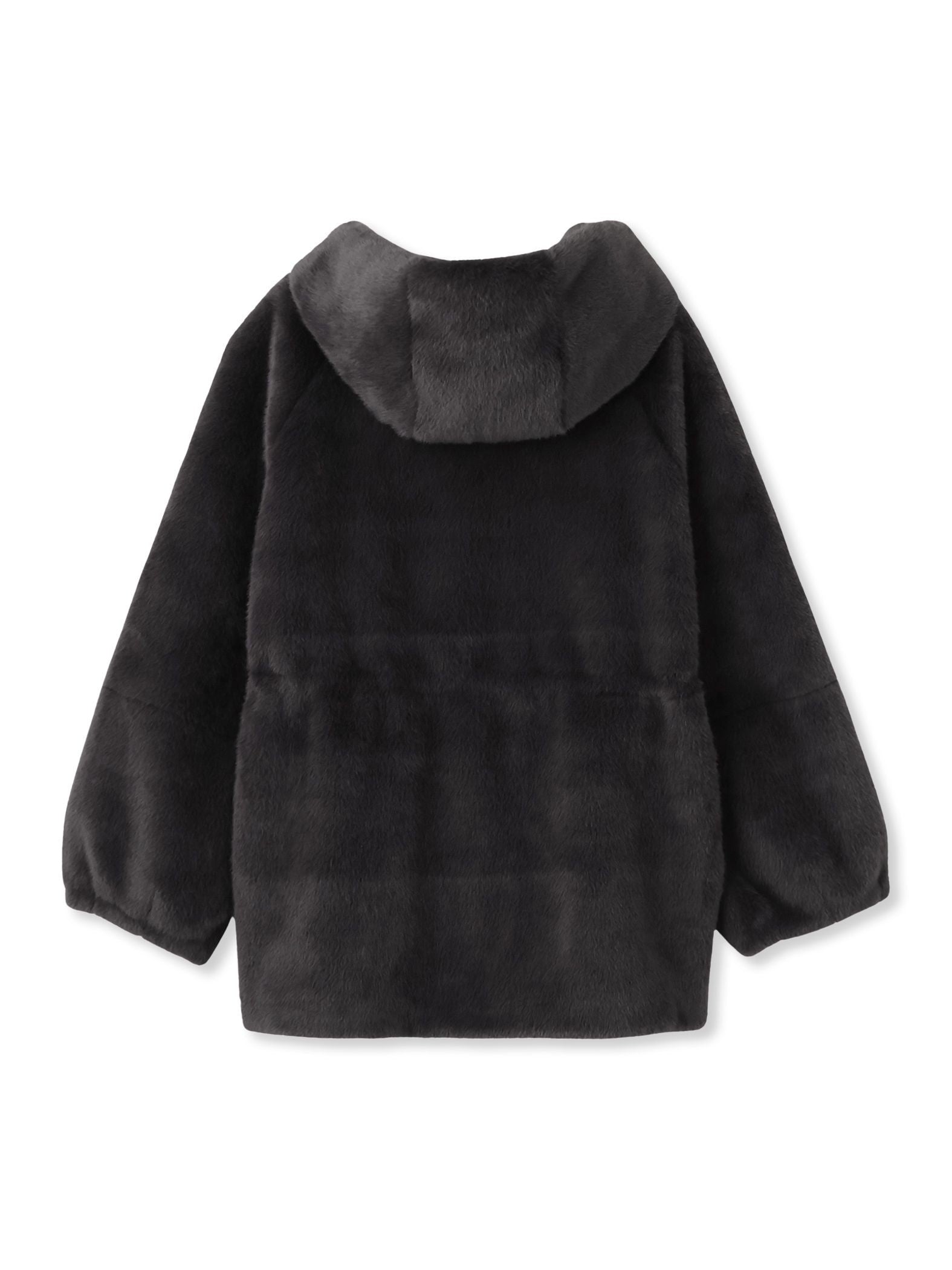 フェイクファーフーディショートコート≪手洗い可能≫