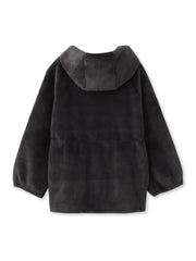 フェイクファーフーディショートコート≪手洗い可能≫