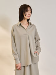 【SET】ダンボールニットスキッパートップ×スカート2ピース