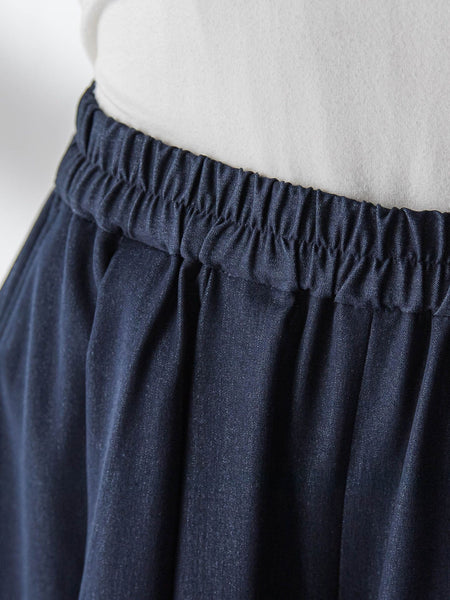 シャンブレーイージーキュロットパンツ≪手洗い可能≫