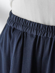 シャンブレーイージーキュロットパンツ≪手洗い可能≫