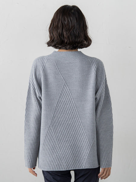 ヘリンボーンニット