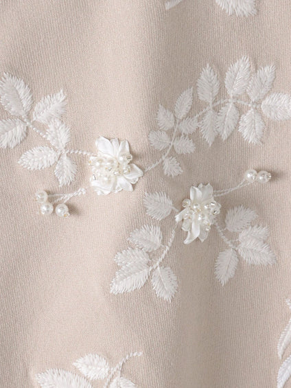 ボタニカルモチーフ刺繍カーディガン