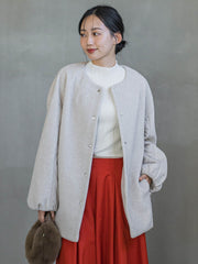 メランジブランケットコート