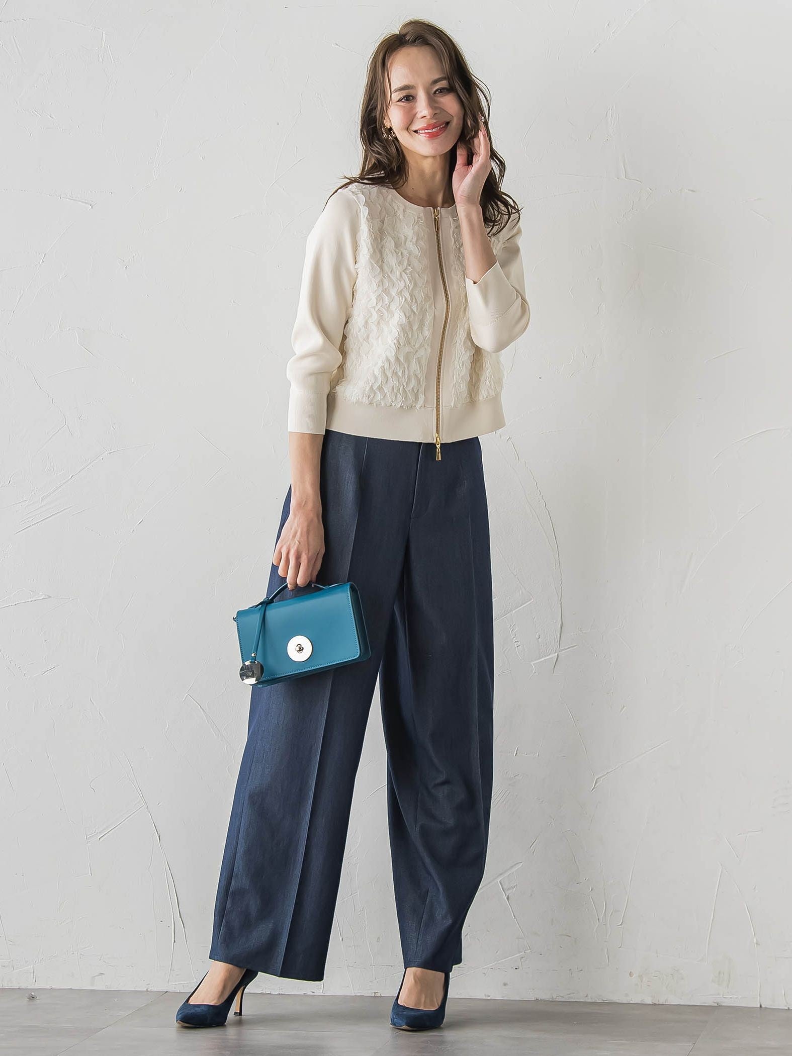 FAIRY AIRYジップカーディガン