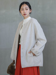 メランジブランケットコート