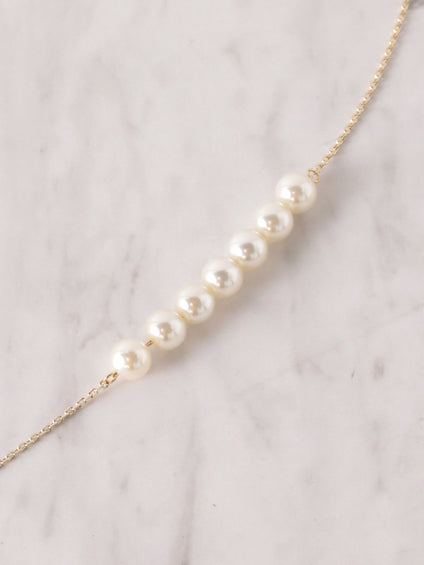 パールラリエットネックレス