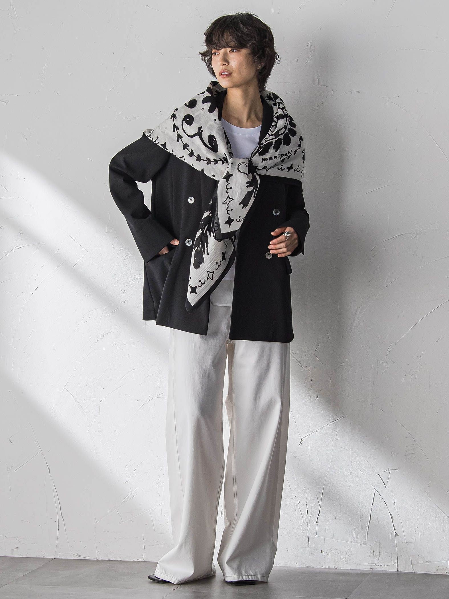 デニムワイドパンツ≪洗濯機で洗える≫