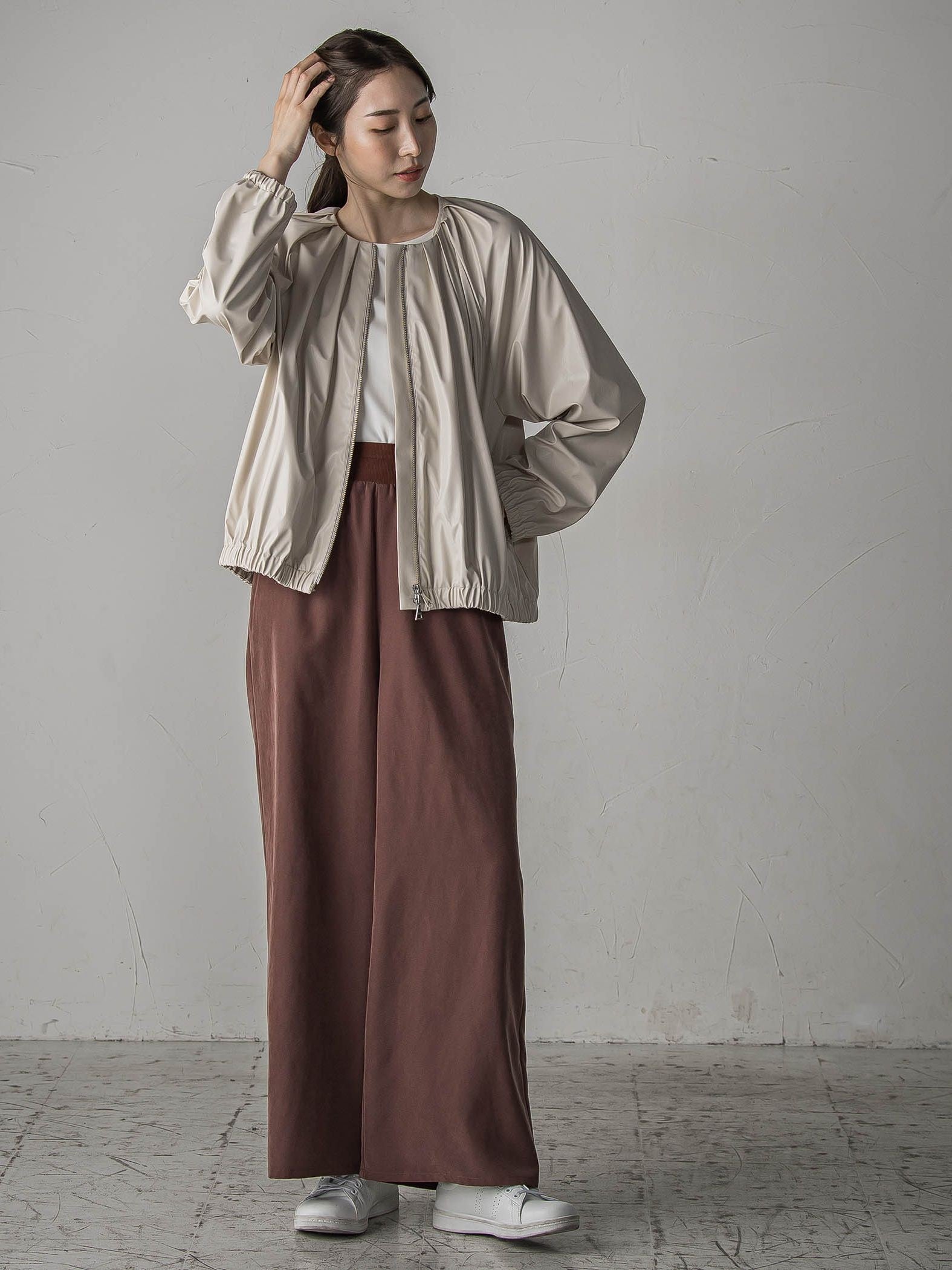 フェイクレザーブルゾン≪手洗い可能≫