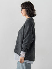 【WEB限定】”毎日頼れる”ゆったりモックネックニット