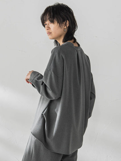 【新色追加】サーモサキソニーバックタックスキッパーブラウス≪洗濯機で洗える≫