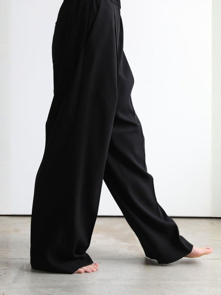 Tuck wide pants【日本製】≪手洗い可能≫
