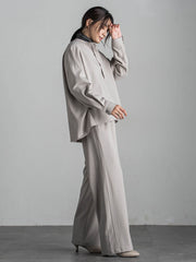 【新色追加】サーモサキソニーバックタックスキッパーブラウス≪洗濯機で洗える≫