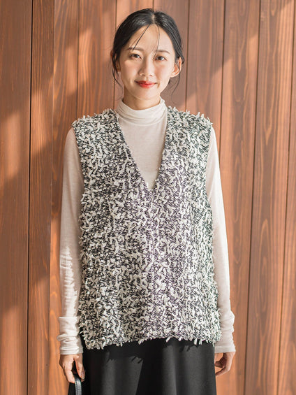 モナコツィードブラウス≪手洗い可能≫