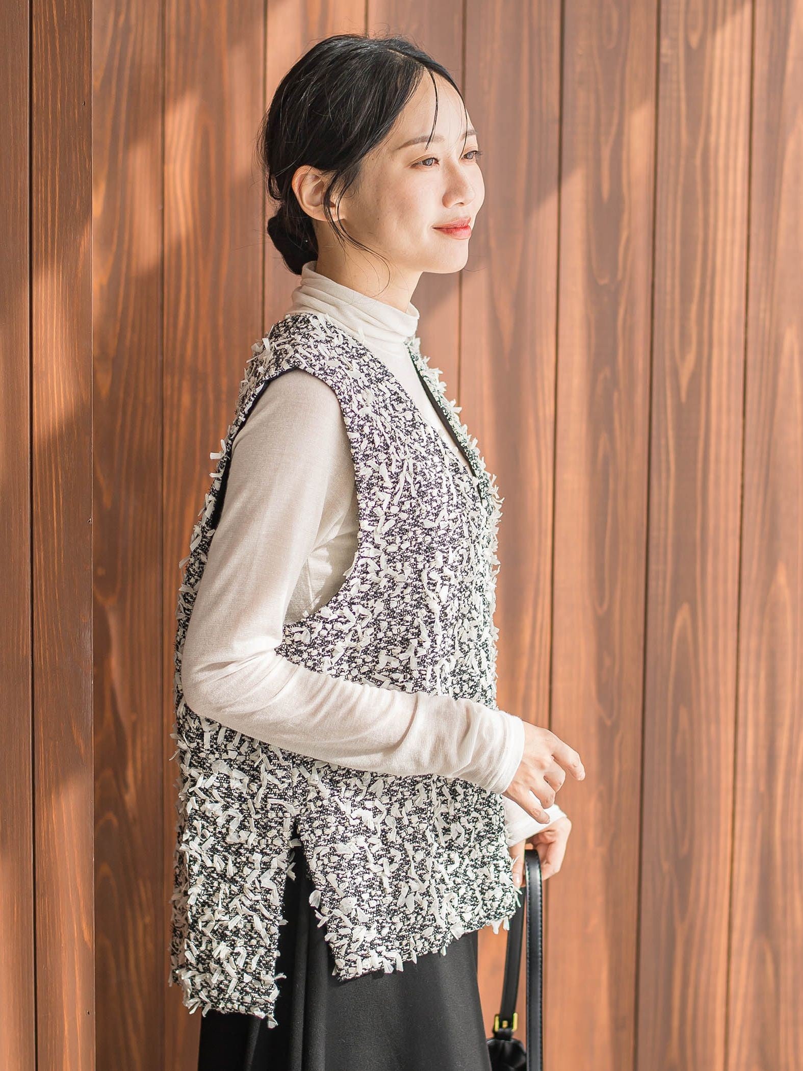 モナコツィードブラウス≪手洗い可能≫