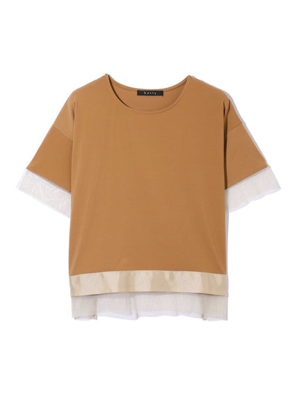 グログラン*チュールキリカエカットソー≪手洗い可能≫