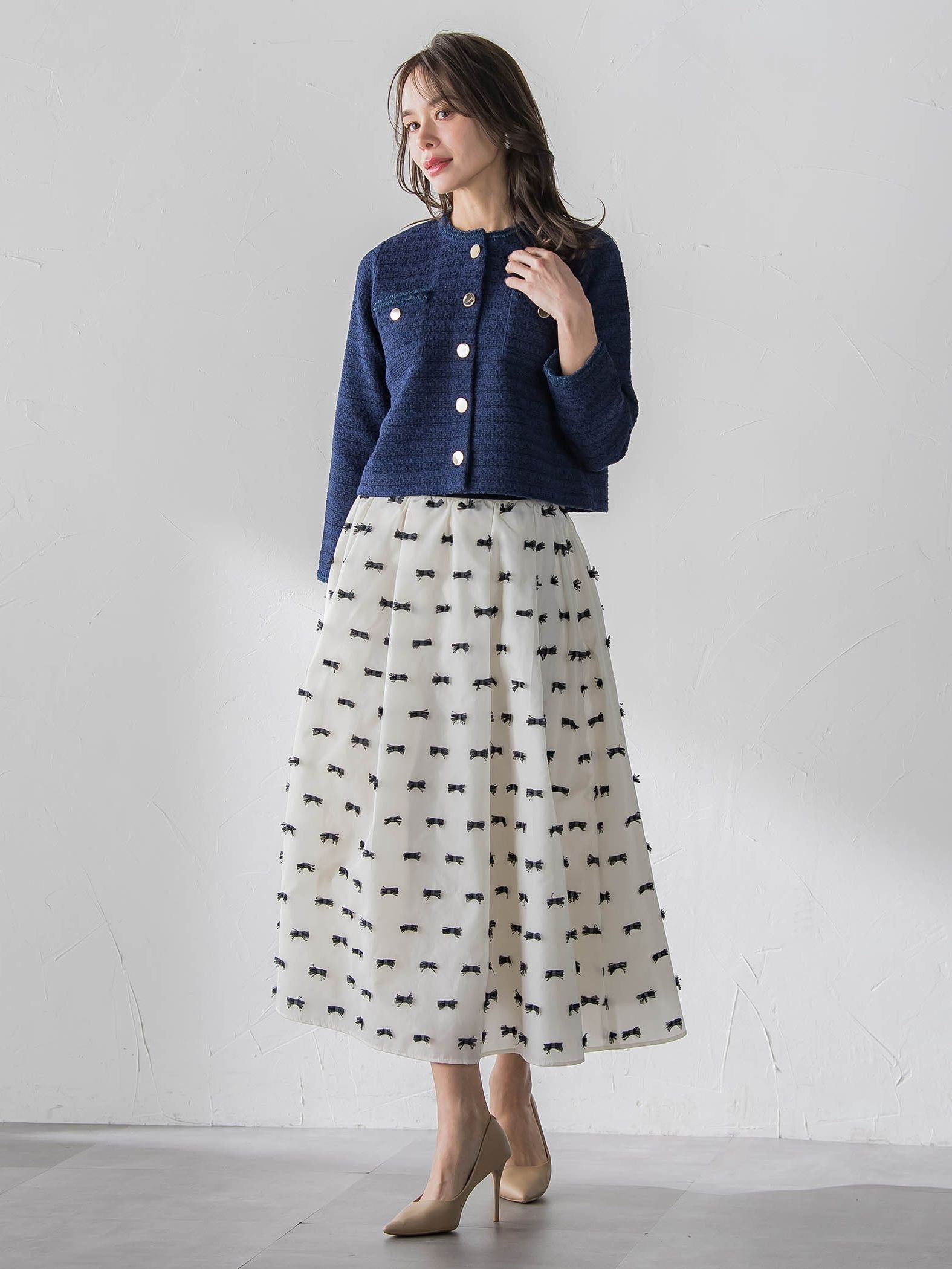 リボンジャガードスカート