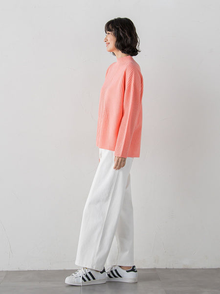 【大きいサイズ】ヘリンボーンニット