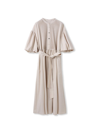 プレーンストレッチピンタックワンピース