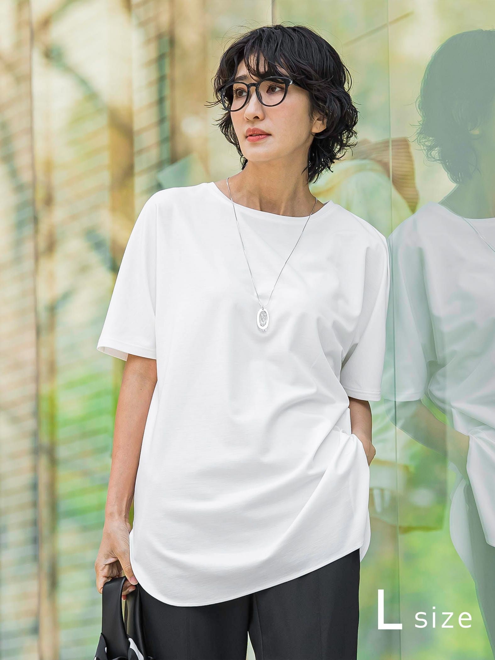 【WEB限定/大きいサイズ】”細身パンツも怖くない”Tシャツチュニック