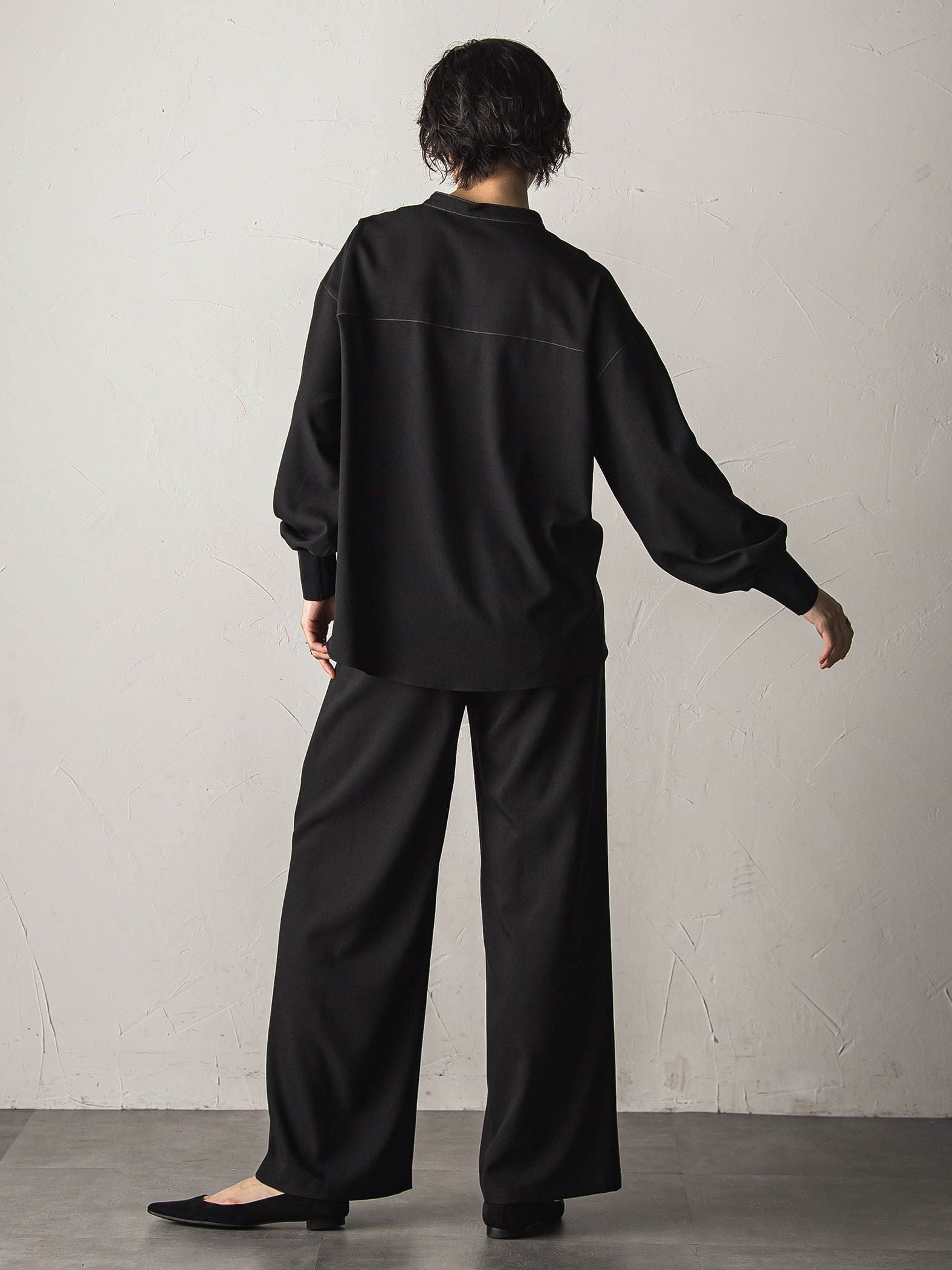 【一瞬で楽とキレイを叶える】ナチュラルストレッチイージーワイドパンツ≪セットアップ対応≫