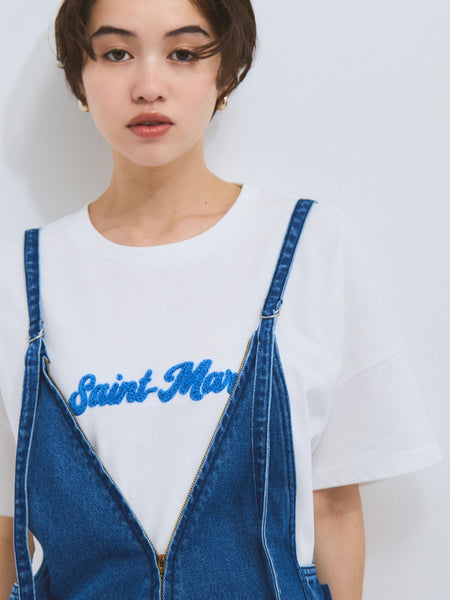 さがら刺繍ロゴTシャツ≪洗濯機で洗える≫