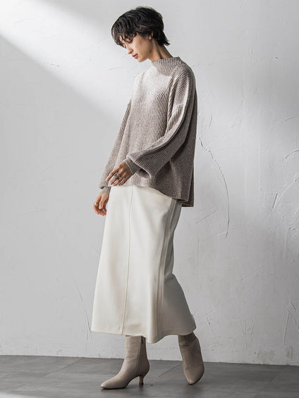 ラメリブボトルネックニット≪手洗い可能≫