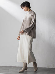 ラメリブボトルネックニット≪手洗い可能≫