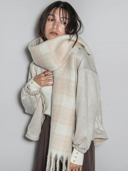 ブークレチェックストール