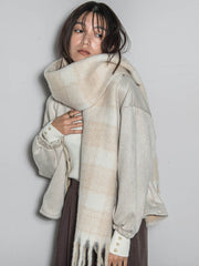 ブークレチェックストール