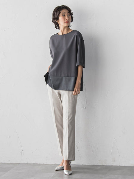 【WEB限定/+5cm丈長め】【極・名品パンツ】シェルタリングテーパードパンツ