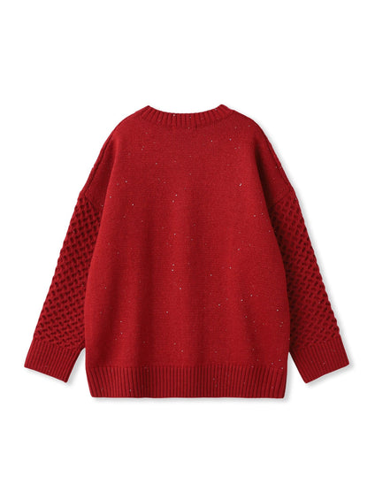 【WEB限定】ケーブル柄編みニット≪洗える≫