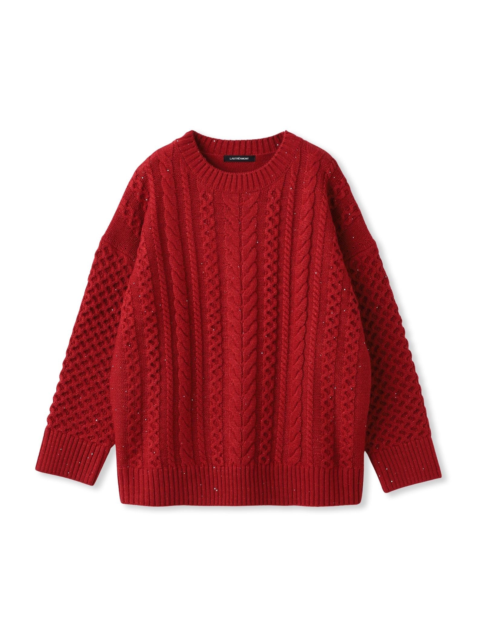 【WEB限定】ケーブル柄編みニット≪洗える≫