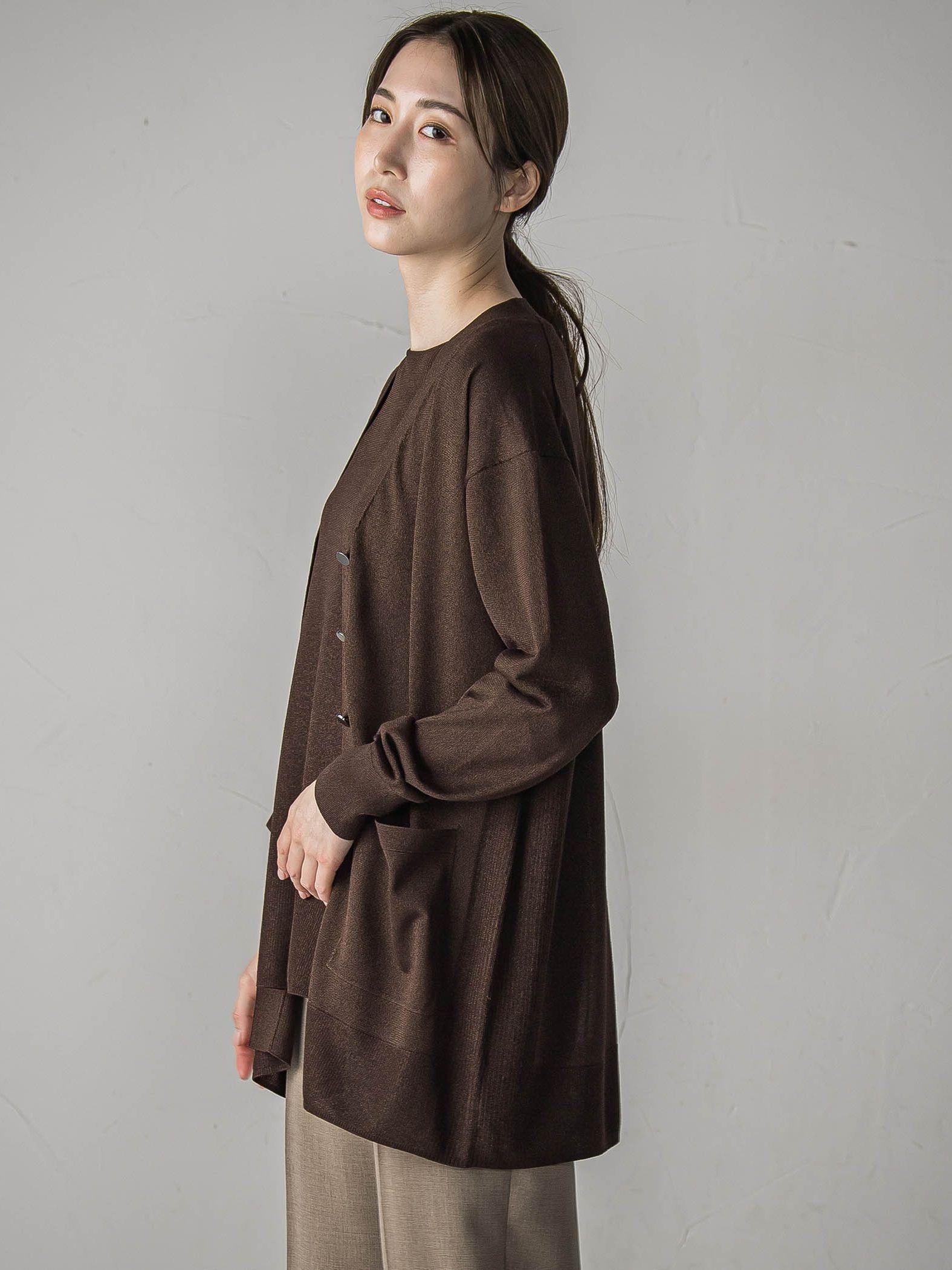 【極】SARIニットカーディガン≪手洗い可能≫