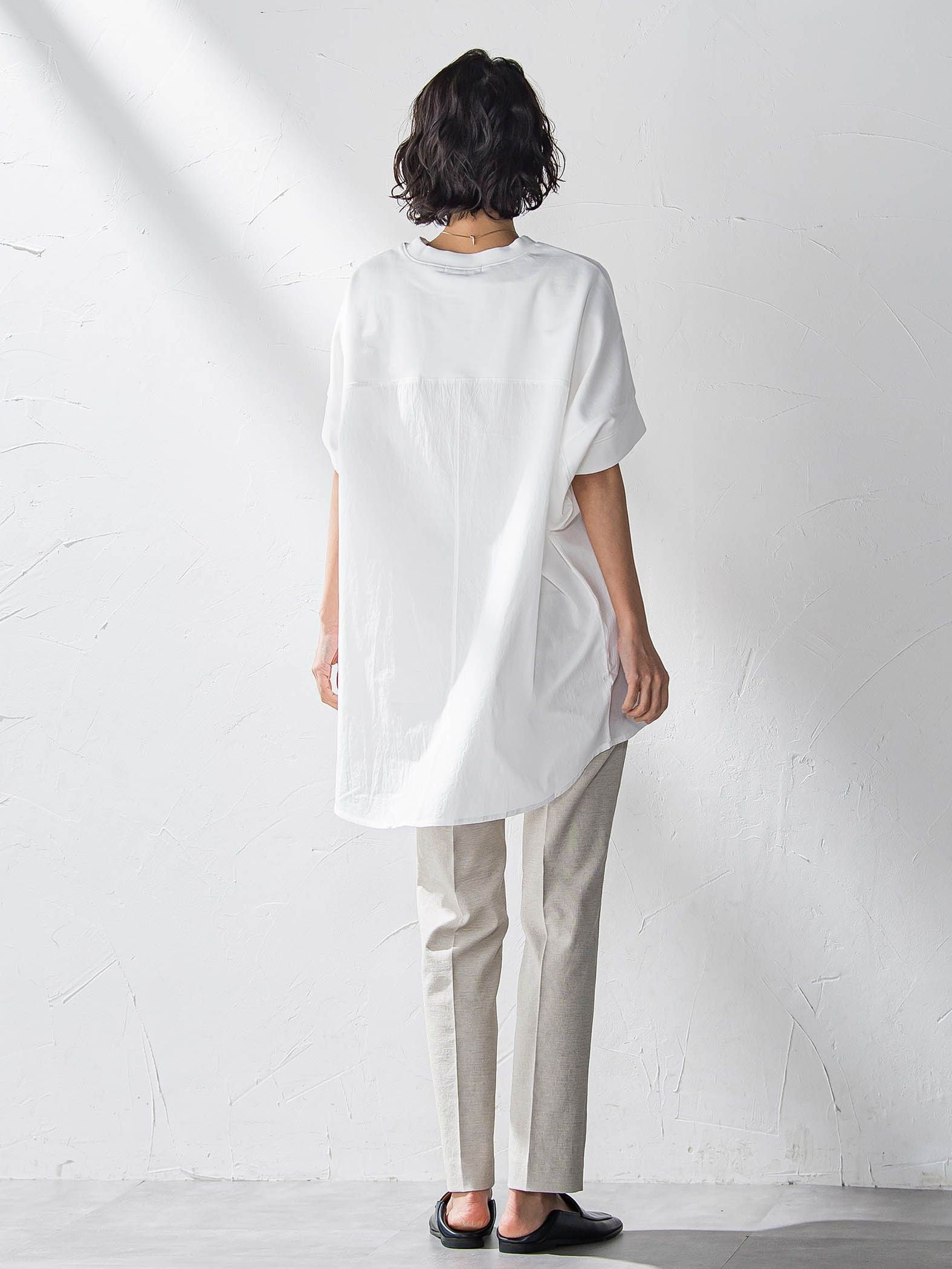 【WEB限定】シェルタリングテーパードパンツ≪洗濯機で洗える≫