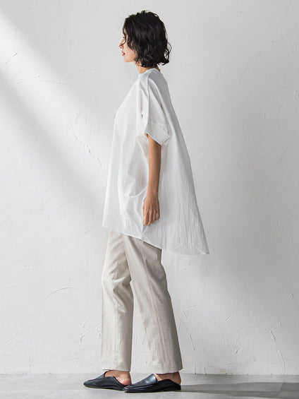 【WEB限定】シェルタリングテーパードパンツ≪洗濯機で洗える≫