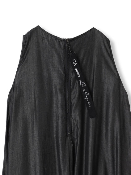 【WEB限定】バイオシルクタックZIPワンピース≪洗濯機で洗える≫