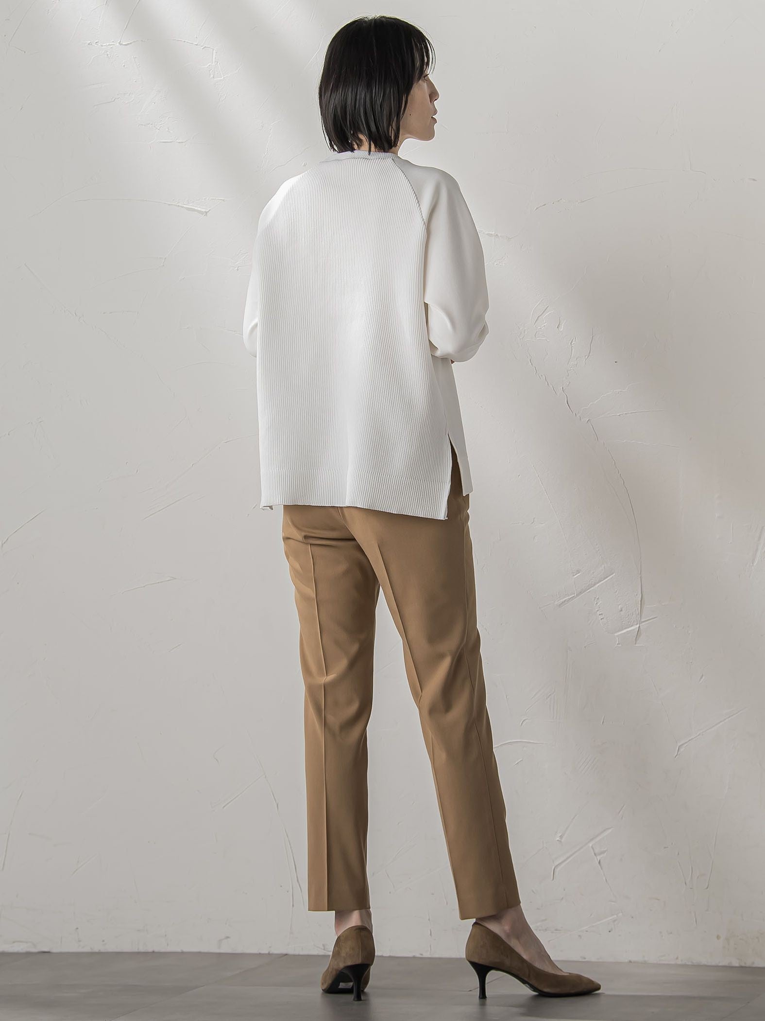 【WEB限定/大きいサイズ】”すっきり快適な履き心地”テーパードパンツ≪洗濯機で洗える≫