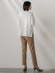 【WEB限定/大きいサイズ】”すっきり快適な履き心地”テーパードパンツ≪洗濯機で洗える≫