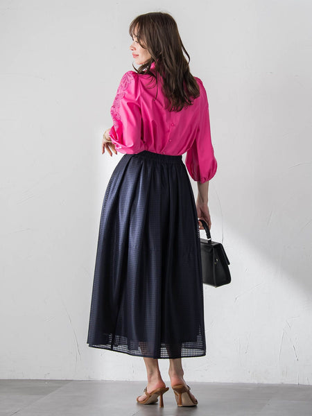 ラッセルレースチェックスカート